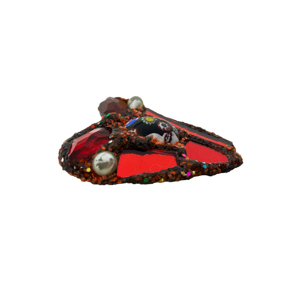 RED HEART WITH BEAD & CRYSTALS, 2024