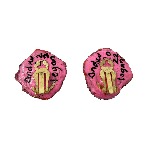 CORAL PINK CLIP ON EARRINGS, 2022
