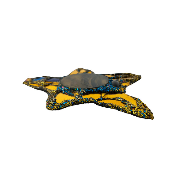THIS YEAR, GOLD & BLUE STAR BROOCH, 2022