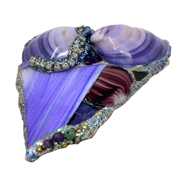 ANDREW LOGAN HEART BROOCH