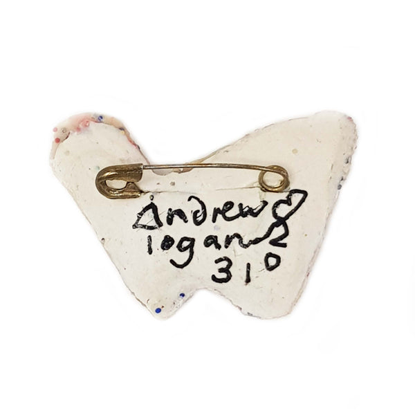 LETTER W - SILVER BROOCH