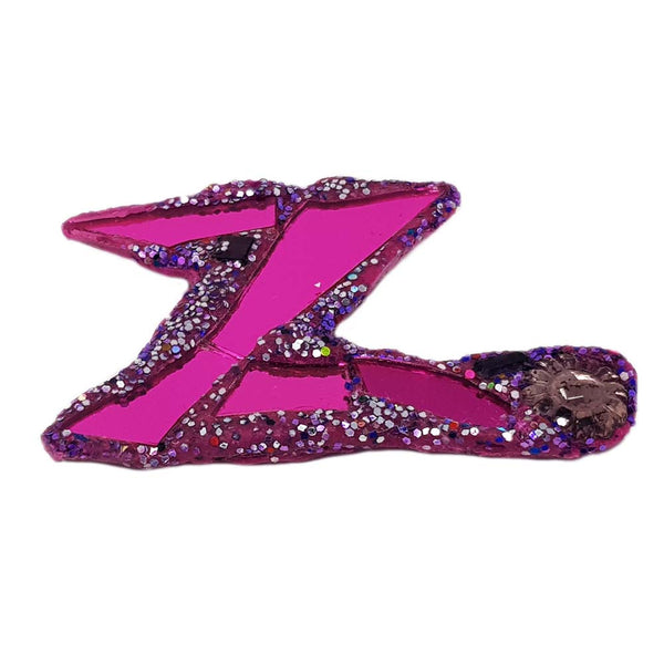LETTER Z -  PURPLE BROOCH