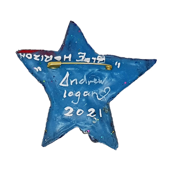 ANDREW LOGAN STAR BROOCH