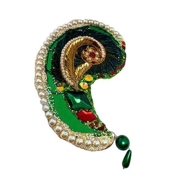 GREEN GODDESS - PAISLEY BROOCH, 2024