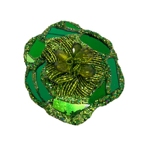 "GREEN ROSE" FLOWER BROOCH, 2024