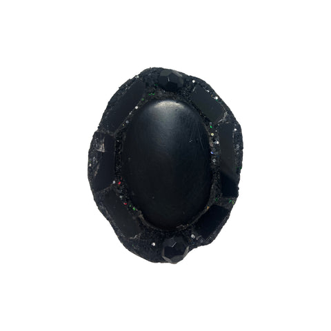 LARGE OVAL BLACK RING, 2023