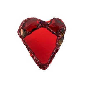 RED HEART WITH CRYSTALS BROOCH, 2024