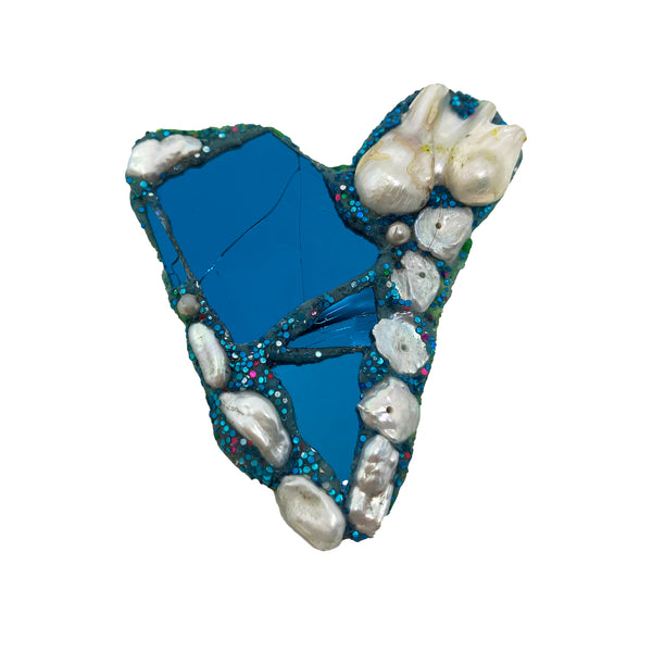 "DIP" - TURQUOISE PEARL HEART BROOCH, 2024