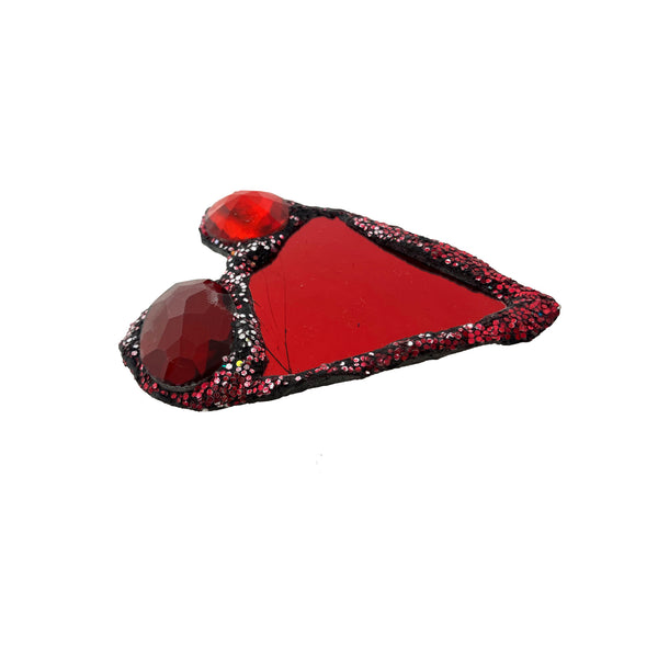 RED HEART WITH CRYSTALS BROOCH, 2024