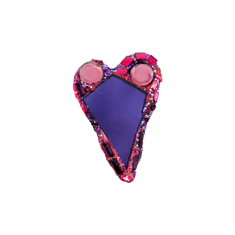 PINK & PURPLE HEART BROOCH, 2024