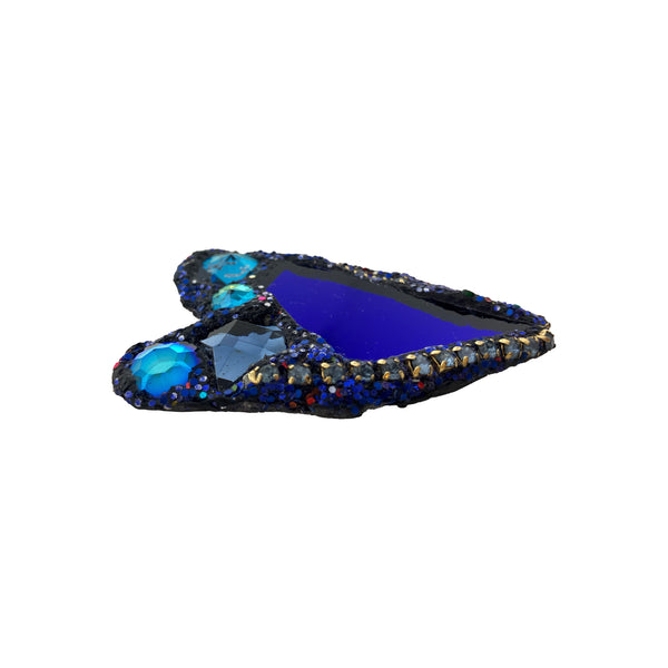 BLUE CRYSTAL HEART BROOCH, 2024