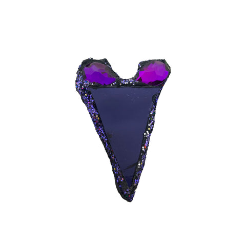 PURPLE POINTED HEART BROOCH, 2024