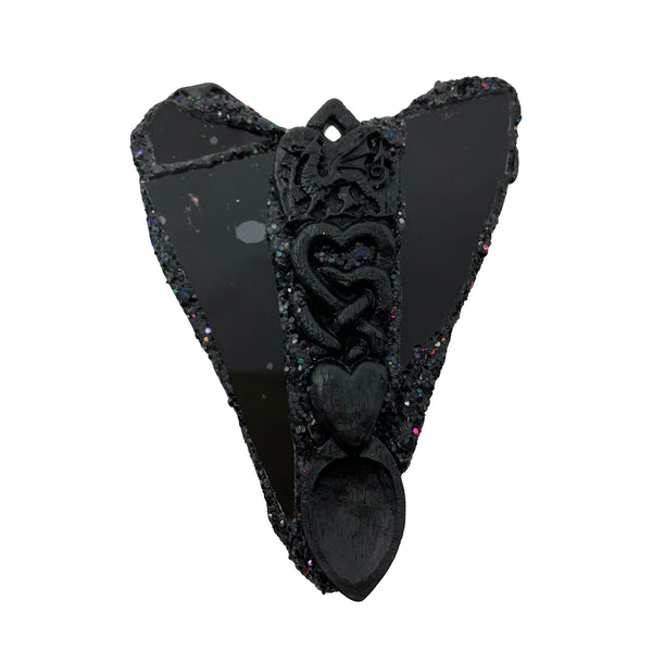 "COAL LOVE SPOON" - BLACK HEART BROOCH, 2024