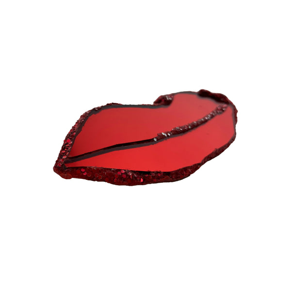 "STELLA" - RED LIPS BROOCH, 2023