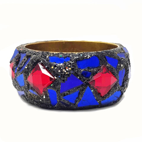 BLUE AND RED STAR BANGLE, 2000
