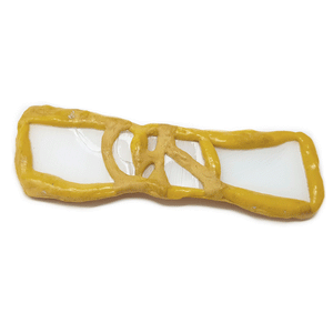 WHITE AND YELLOW BOWTIE BROOCH
