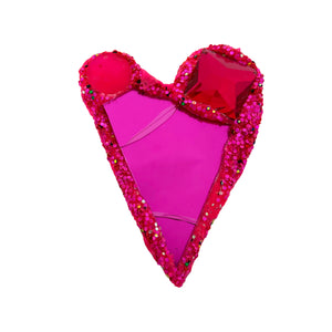 PINK HEART WITH SQUARE CRYSTAL, 2022