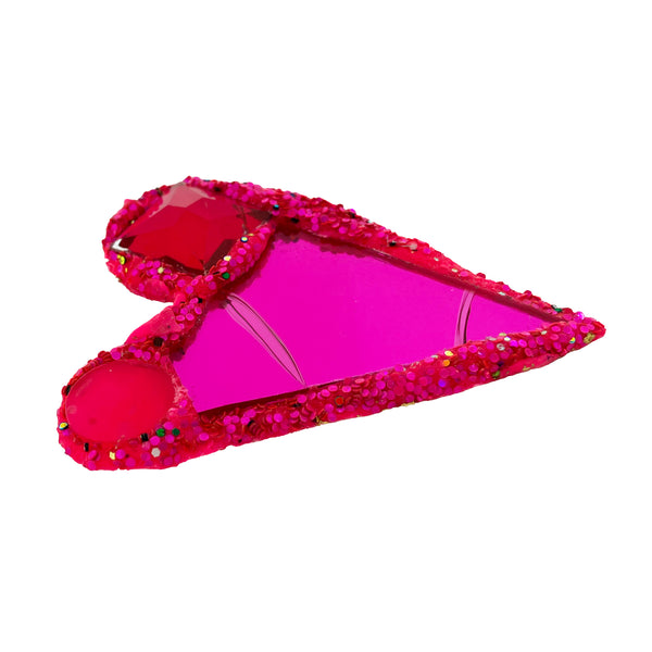 PINK HEART WITH SQUARE CRYSTAL, 2022