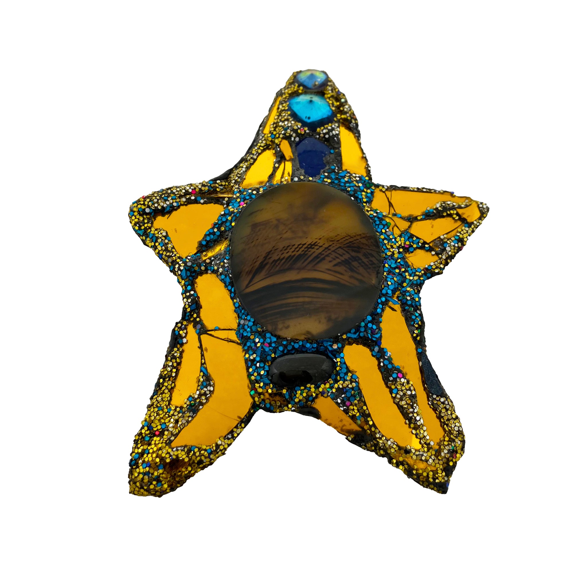 THIS YEAR, GOLD & BLUE STAR BROOCH, 2022