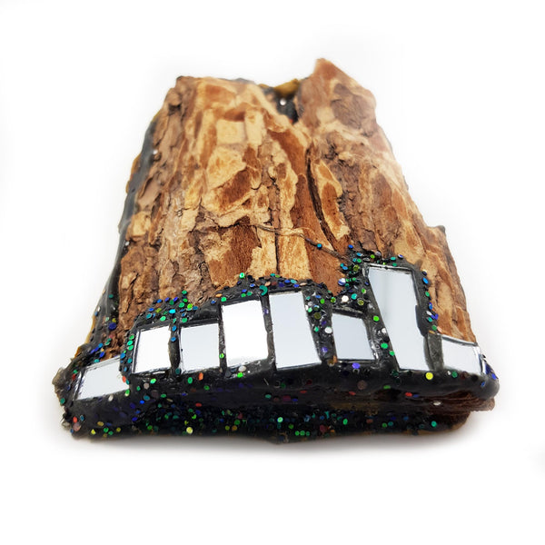 TREE BARK AND MIRROR BROOCH - VANCOUVER, 2011