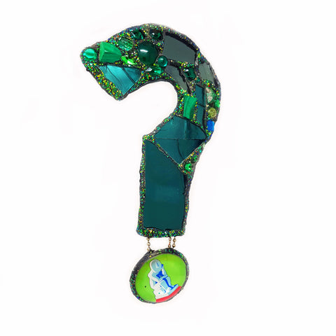 A QUESTION OF GREEN BROOCH OR PENDANT