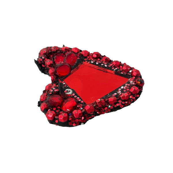 RED HEART WITH CRYSTALS, 2022