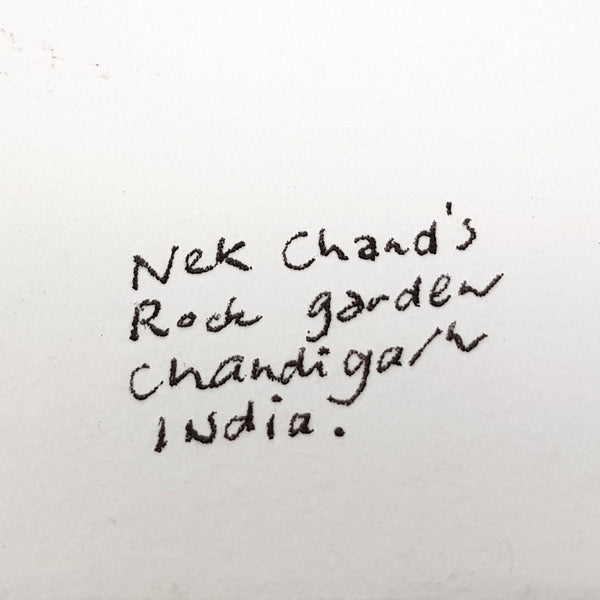 ORIGINAL WATERCOLOUR OF NEK CHAND'S ROCK GARDEN, INDIA - ANDREW LOGAN 2006