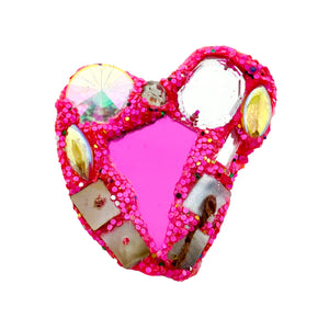 PINK HEART WITH PEARL CHAIN, 2022