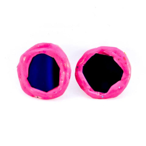 PINK AND BLUE CIRCLE EARRINGS, 2006